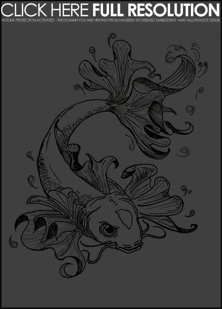 Koi Fish Tattoo Design Sample