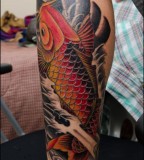 Cool Koi Tattoo Sleeve Design