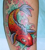 Koi Fish Tattoos Mobile On Forearm