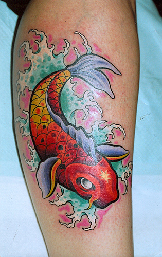 Koi Fish Tattoos Mobile On Forearm