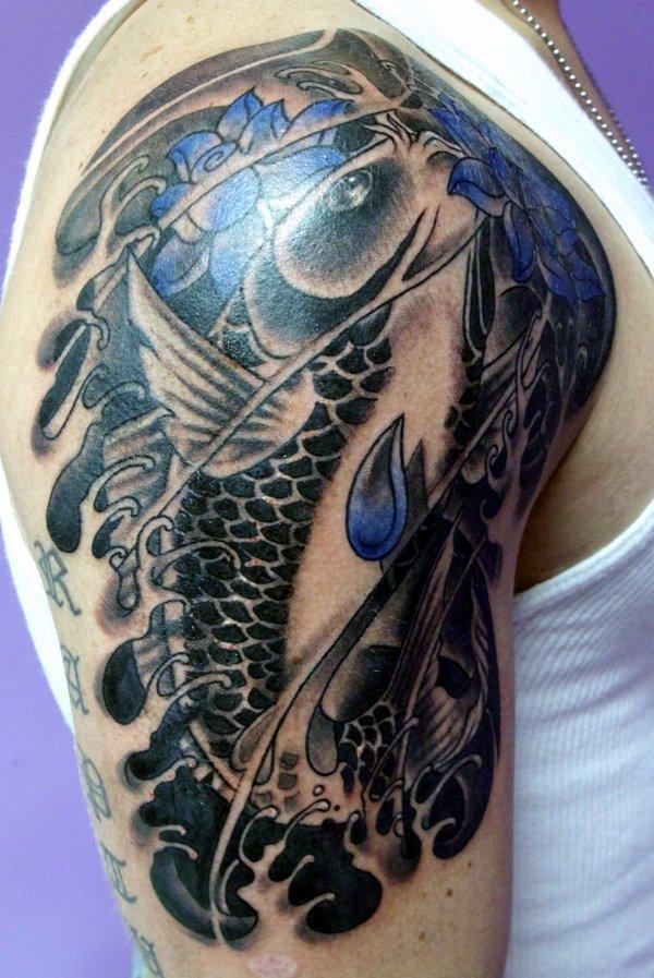 Koi Fish Half Sleeve Tattoos Design