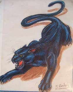 Dashing Panther Tattoo Design Idea