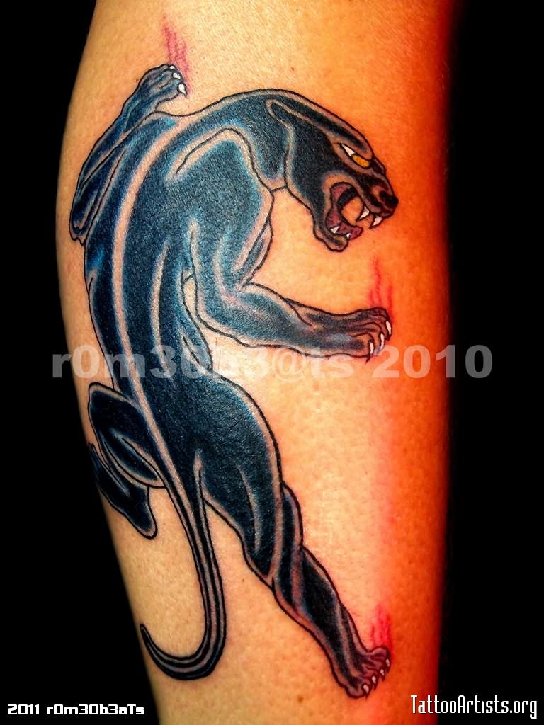 Old School Panther Tattoo