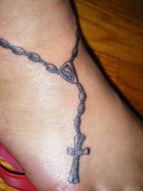 Beauty Cross Tattoos For Women’s Foot