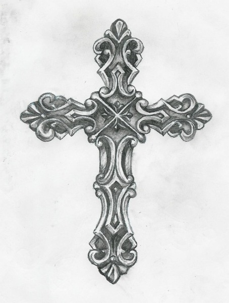 Cross Tattoo By Birdofflame