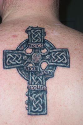 Celtic Cross Tattoo With Names