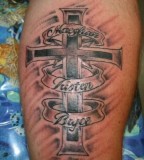 Cross With Childrens Names Photos From Ragin Rhino Tattoo Ragin