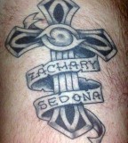 Cross With My Kids Names Cross Tattoo