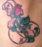 Writing God Cross And Rose Tattoo Artists