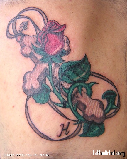 Writing God Cross And Rose Tattoo Artists