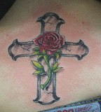 Cross And Rose Tattoos of Miracle God