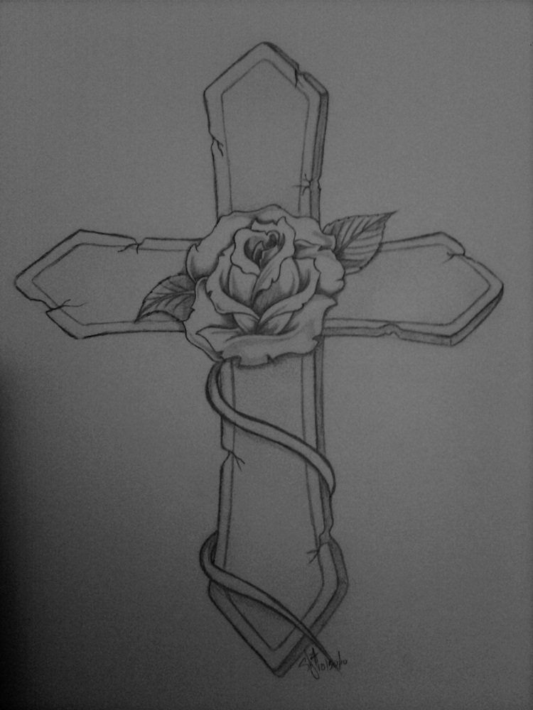 The Best New Tattoo Cross Tattoos Sketch