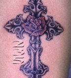 Tattoo Of A Cross With Rose Designs for Download