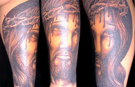 Christian Art Jesus Tattoo On Hand