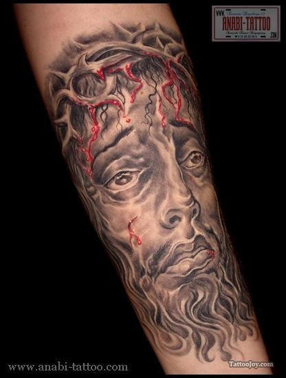 Awesome Jesus Christ Crown Of Thorns Tattoo