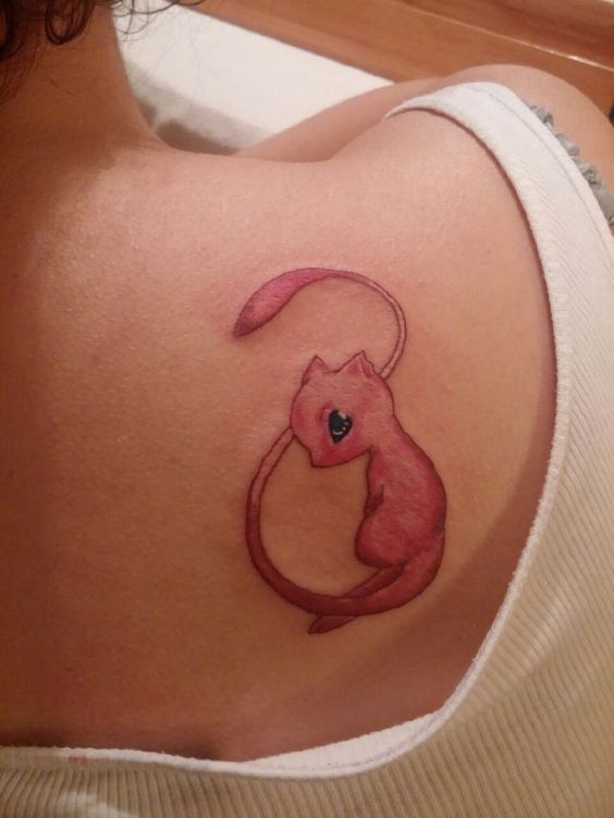 cute Mew Pokemon tattoo