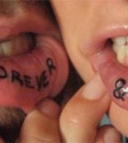 Forever And Ever Inner Inner Lip Tattoo