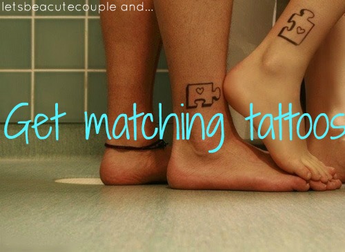 Puzzle Pieces Matching Tattoos Design