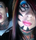 Cool Dahvie Vanity Tattoo on Face