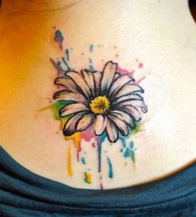 Daisy watercolor tattoo Daisy watercolor tattoo