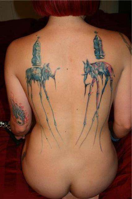 Elephant Dali Tattoo Design for Women (NSFW)