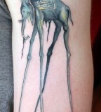 Art The Dali Elephant Tattoo Ink for Man and Women