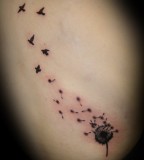 Flying Birds From Dandelion Tattoo