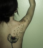 Great Dandelion Birds Tattoo Design