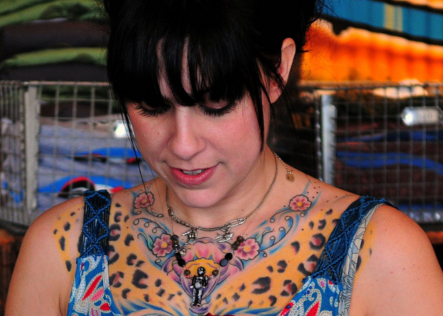 Danielle Colby Chest Tattoo Design Picture