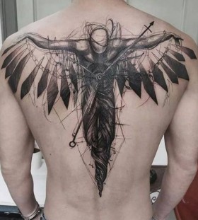 dark angel back tattoos for men dark angel back tattoos for men