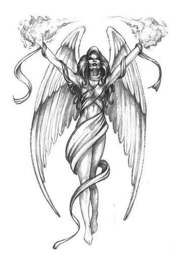 Fettered Angel Tattoo Designs