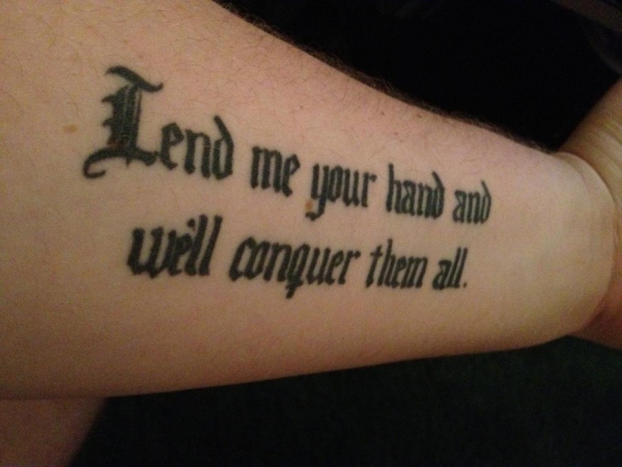 Minnesota Initiation – Tattoo Quote On Forearm