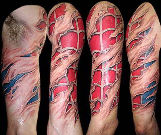 Spiderman Costume Tattoo Design