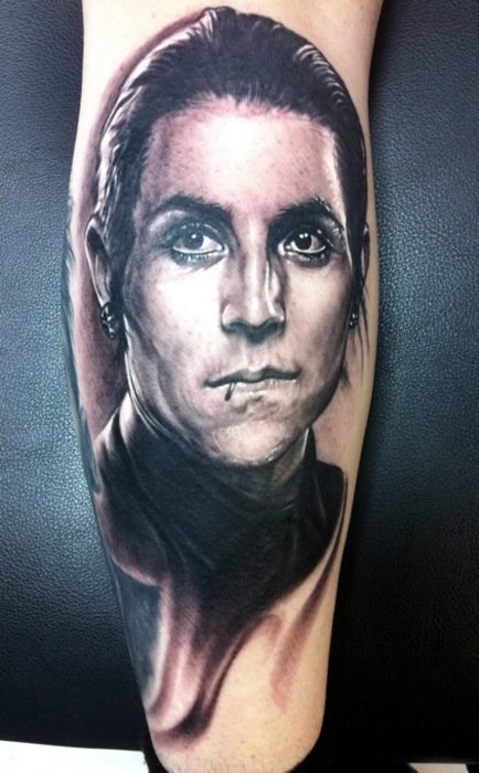 Cool Tattoo Inspired by Davey Havok of A.F.I Face