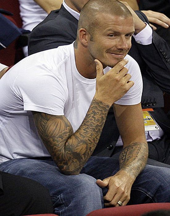 David Beckham Right and Left Arm Tattoo