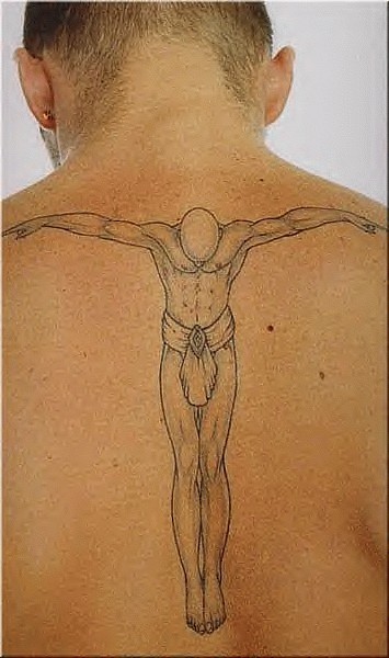 David Beckham Back Tattoo Picture