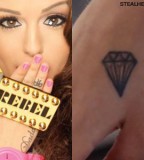 Small Cool Diamond Shaped Girls Tattoo on Hand