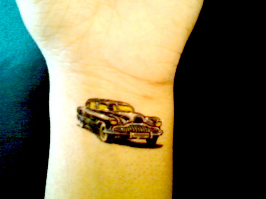 Unique 50s Car DIY Temporary Arm Tattoo Ideas