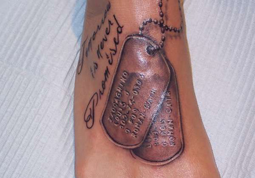 Astounding Dog Tag Tattoos