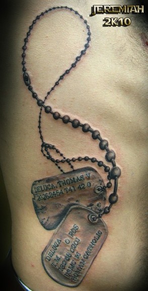 Memorial Dog Tag Tattoo Design Lilzeu