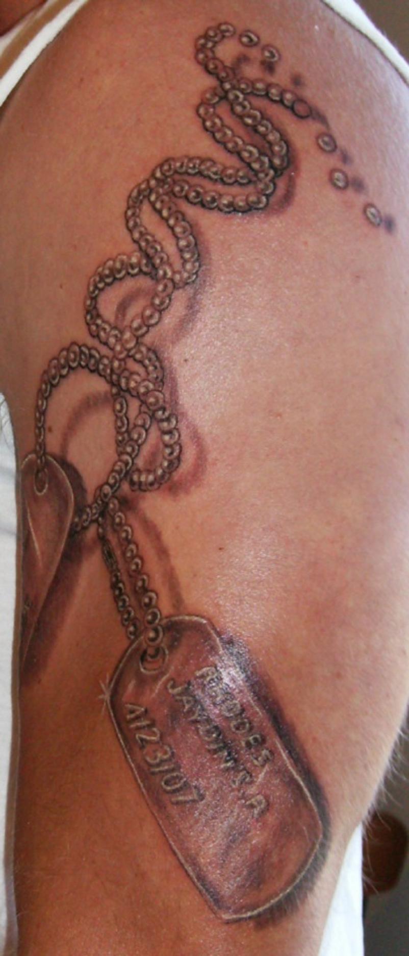 Military Dog Tag Tattoo Designs
