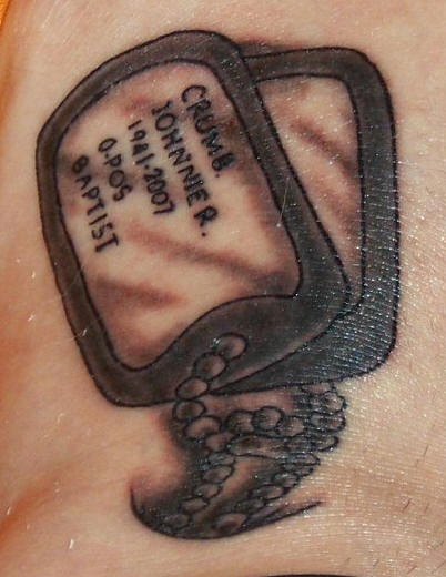 Memorial Military Dog Tags Tattoo