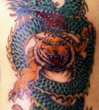 Asian Dragon Tiger Tattoo