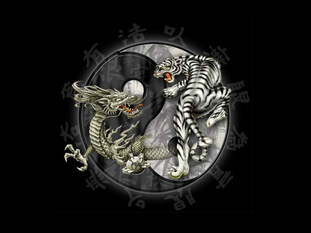 Tattoos Yin Yang With Dragon And Tiger Tattoo