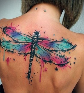 Dragonfly watercolor tattoo Dragonfly watercolor tattoo