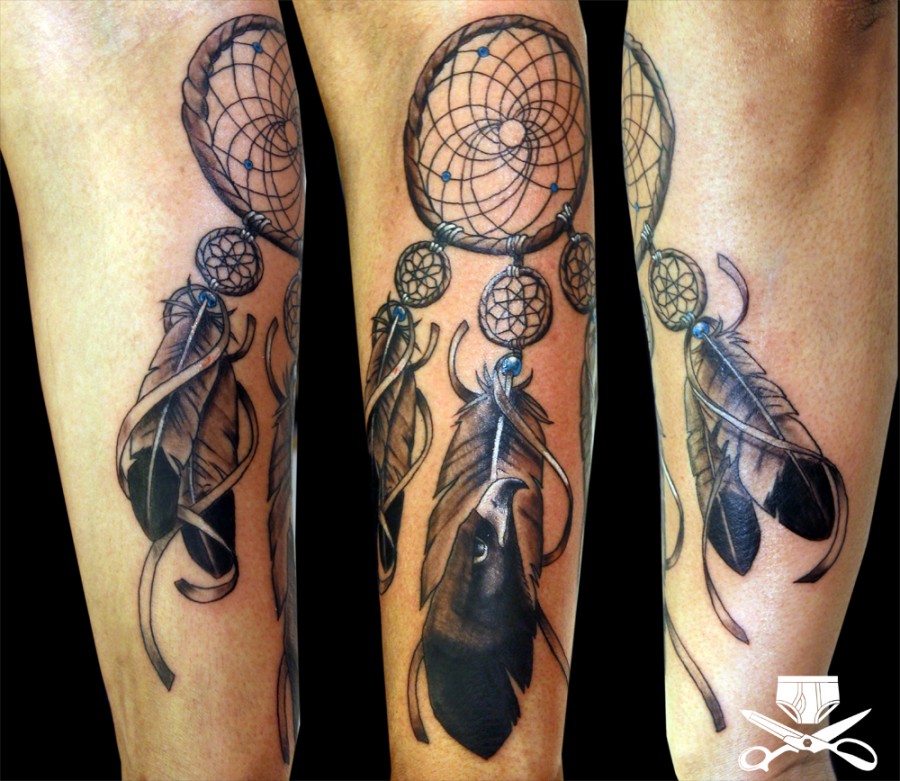 DreamCatcher Tattoo Design on Hands