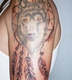 Big DreamCatcher Tattoo Designs on Arm for Men