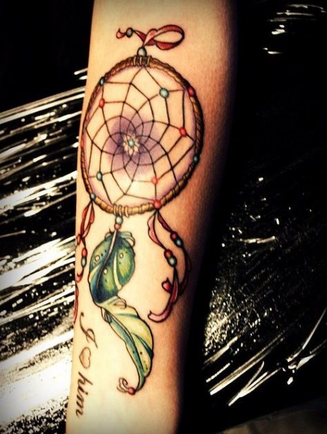 Chick  Dreamcatcher Tattoo on Hands for Girls