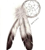 Dreamcatcher Tattoo Design Sketch On Side