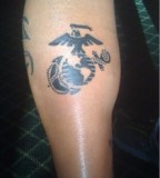 Simple Eagle Globe and Anchor Marine Corps Tattoo